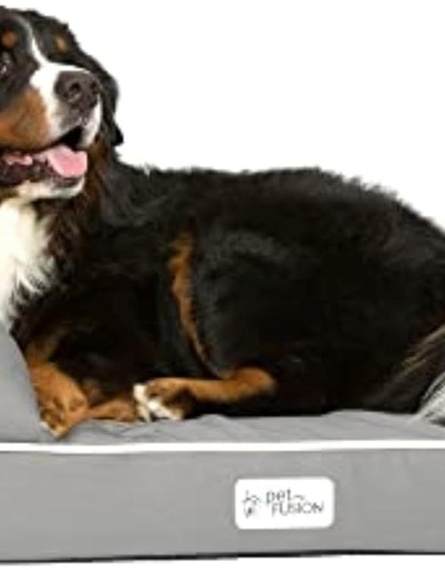 Load image into Gallery viewer, Ultimate Dog Bed, Orthopedic Memory Foam, Medium Firmness Pillow, Waterproof Liner, YKK Zippers, Breathable 35% Cotton Cover, 1Yr. Warranty,Slate Grey, X-Large (44X34")
