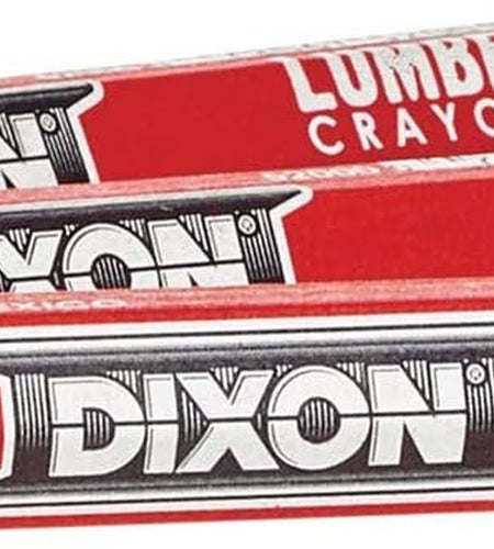 Industrial Lumber Marking Crayons, 4.5" X 1/2" Hex, Red, 12-Pack (52000)