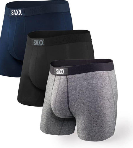 SAXX Men'S Underwear – VIBE Boxer Briefs with Built-In Ballpark Pouch Support – Pack of 3, Core