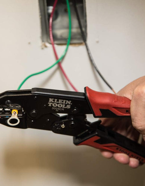 Load image into Gallery viewer, 3005CR Wire Crimper Tool, Ratcheting Insulated Terminal Crimper for 10 to 22 AWG Wire
