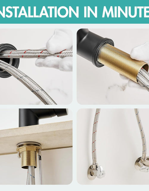 Load image into Gallery viewer, Kitchen Faucet,Kitchen Faucets with Pull down Sprayer  Commercial Style Single Handle Matte Black Kitchen Faucet with Sprayer
