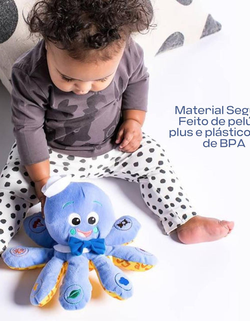 Load image into Gallery viewer, Octoplush Musical Huggable Stuffed Animal Plush Toy, Learn Colors in 3 Languages, Blue, 11" Age 3 Month and Up,
