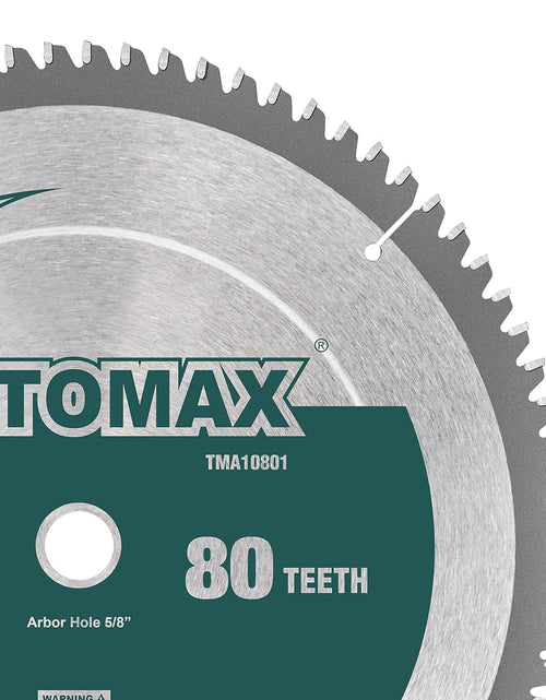 Load image into Gallery viewer, 10-Inch 80 Tooth TCG Aluminum and Non-Ferrous Metal Saw Blade with 5/8-Inch Arbor
