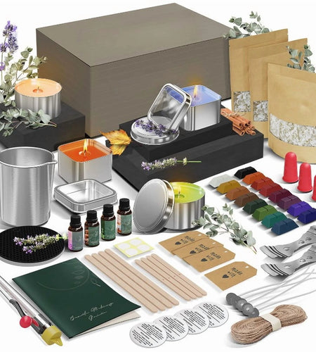 Complete Soy Wax Candle Making Kit for Adults and Kids with 2LB Candle Wax for Candle Making Supplies