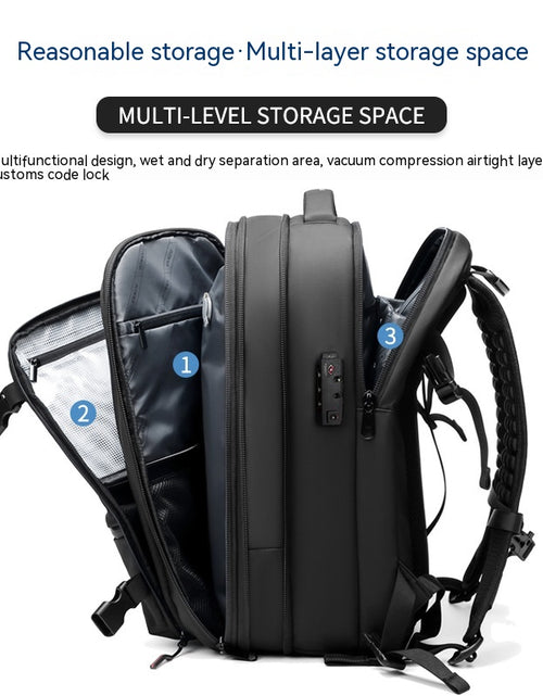 Load image into Gallery viewer, Travel Backpack Men'S Business Multifunction Computer Bag Vacuum Compression Large-Capacity Backpack
