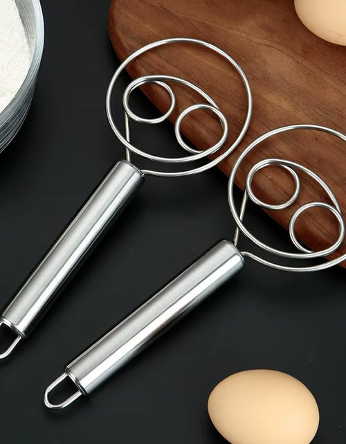 Load image into Gallery viewer, Baker’S Best Danish Dough Whisk – Dutch-Style Stainless Steel Hand Mixer for Effortless Bread, Biscuits &amp; Cakes

