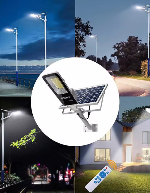 Load image into Gallery viewer, 200W Powerful Solar Light Outdoor Solar Street Light 6000Mah Waterproof Automatic Dusk to Dawn Street Light for Garage Garden
