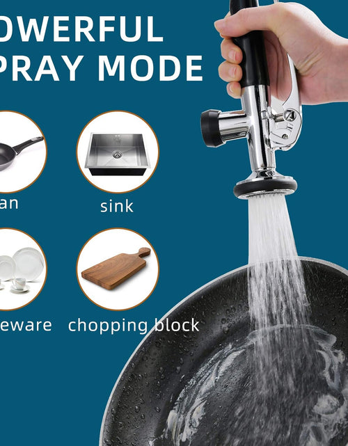 Load image into Gallery viewer, Chrome Kitchen Faucet with Sprayer,Commercial Single Handle Pull down Kitchen Sink Faucet
