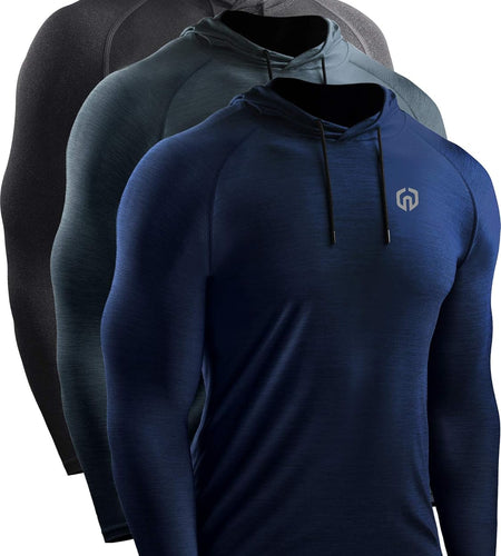 Men'S Dry Fit Athletic Workout Running Shirts Long Sleeve