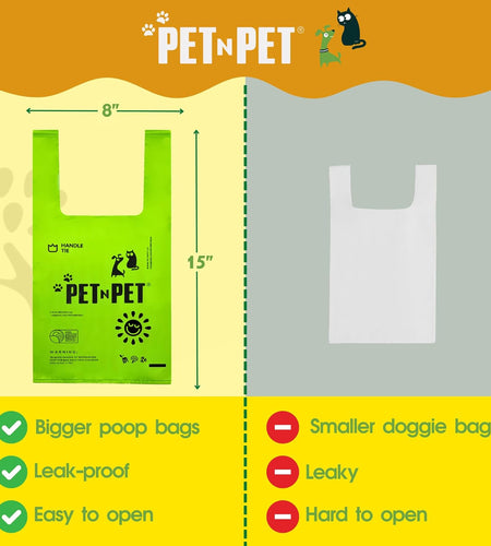 Poop Bags Unscented | Dog Poop Bags with Tie Handles | USDA Certified 38% Biobased Dog Waste Bags | Cat Poop Bags | Durable Dog Bags for Poop | Easy Dispensing 200 Counts Poop Bags for Dogs