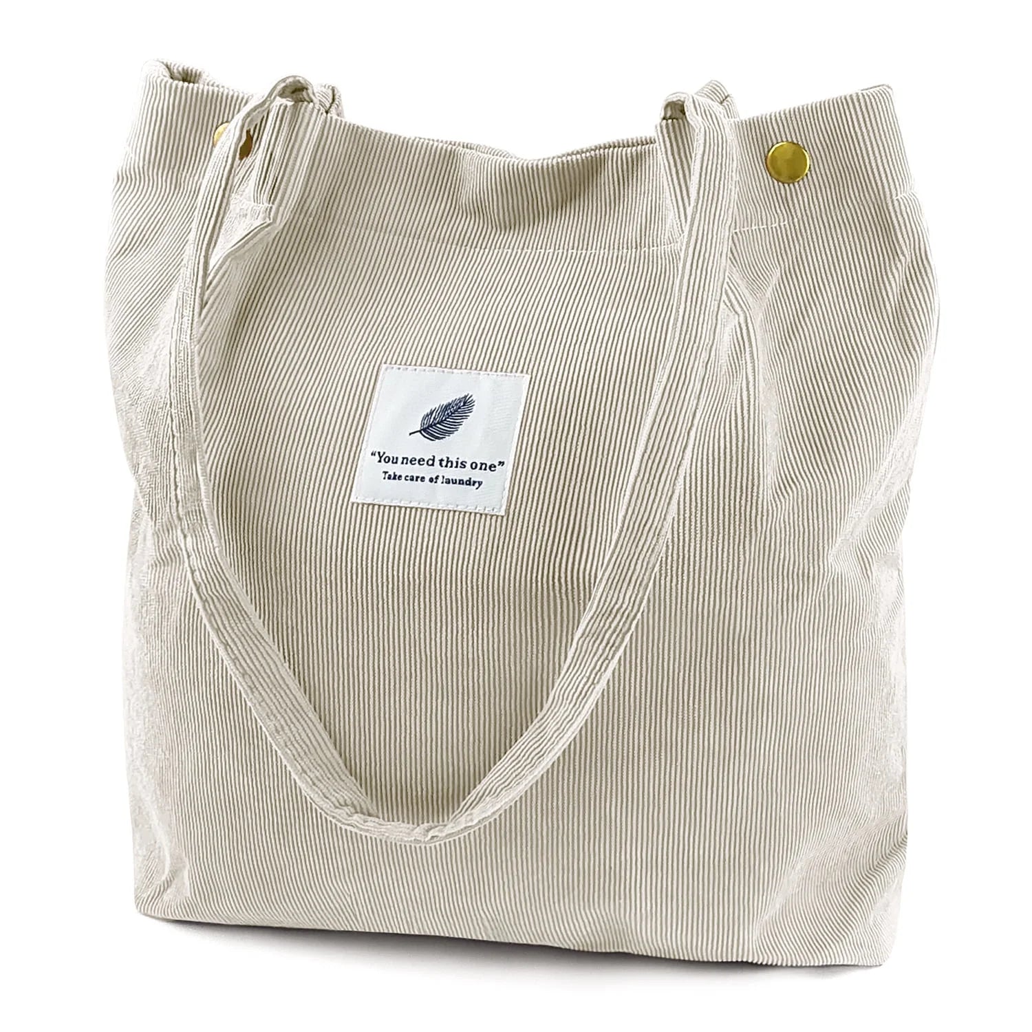 Corduroy Tote Bag Large for Women Girl Lady Canvas Shoulder Cord Purse and Handbags with Inner Pocket