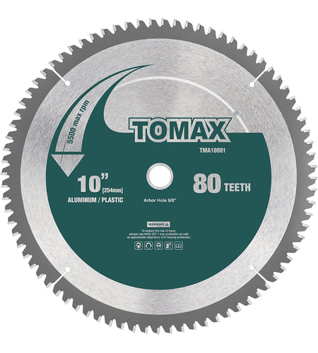 10-Inch 80 Tooth TCG Aluminum and Non-Ferrous Metal Saw Blade with 5/8-Inch Arbor