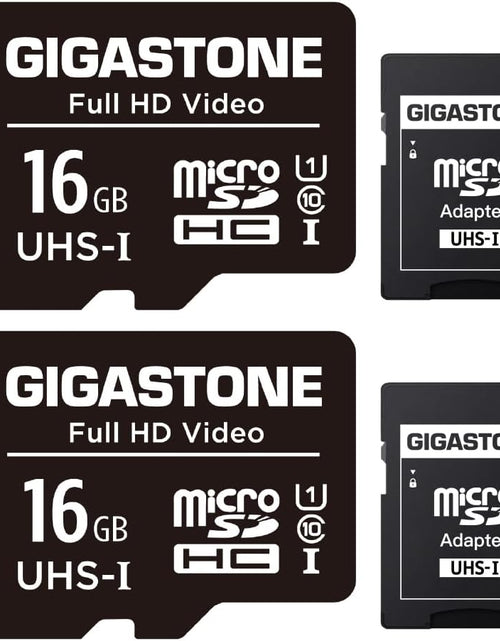 Load image into Gallery viewer, 16GB 2-Pack Micro SD Card, FHD Video, Surveillance Security Cam Action Camera Drone, 85Mb/S Micro SDHC UHS-I U1 Class 10
