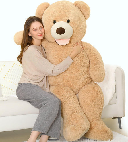 Big Plush Giant Teddy Bear Premium Soft Stuffed Animals Light Brown,51 Inches