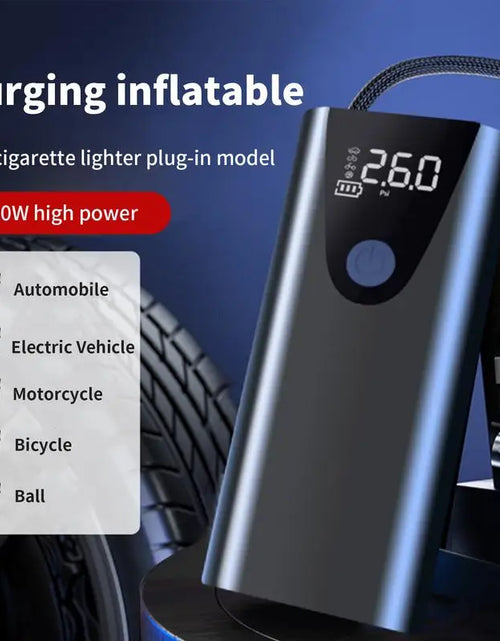 Load image into Gallery viewer, Portable Car Tire Inflator Air Pump for Car Tires Air Compressor Rechargeable Air Pump Tire Air Compressor Bikes Tire Pump
