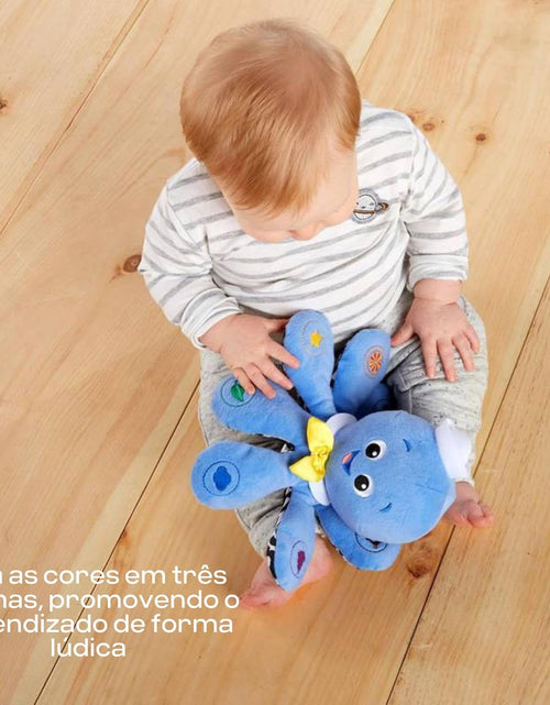 Load image into Gallery viewer, Octoplush Musical Huggable Stuffed Animal Plush Toy, Learn Colors in 3 Languages, Blue, 11" Age 3 Month and Up,

