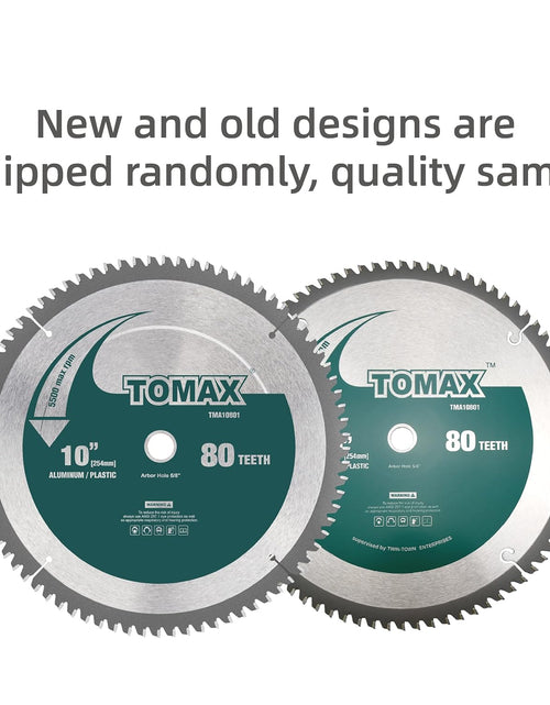 Load image into Gallery viewer, 10-Inch 80 Tooth TCG Aluminum and Non-Ferrous Metal Saw Blade with 5/8-Inch Arbor
