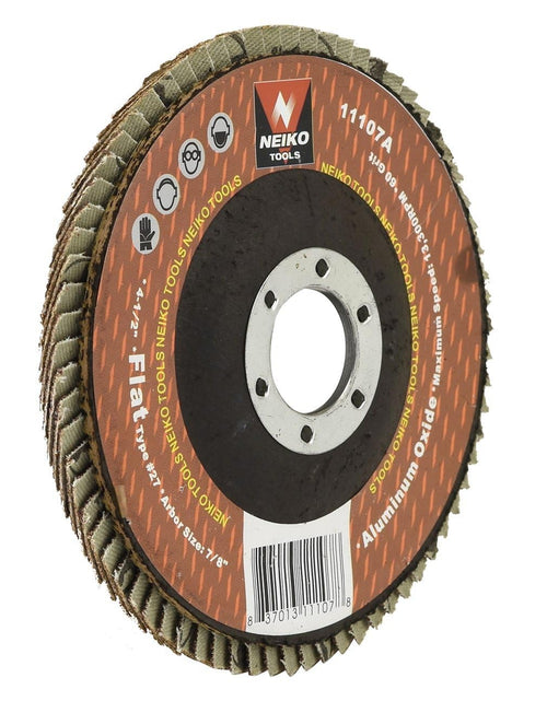 Load image into Gallery viewer, 11107A 10 Pack Aluminum Oxide Flap Discs 4-1/2 for Angle Grinder, 60 Grit Flapper Wheel, Flat T27 Grinding Wheel 4.5 Inch Flap Disc, 7/8" Arbor Grinding Disc, Wood &amp; Metal Sanding
